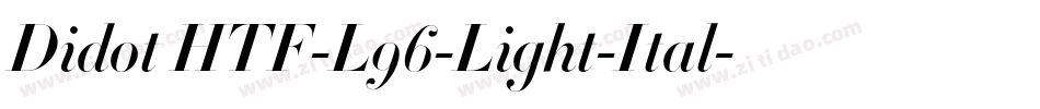 Didot HTF-L96-Light-Ital字体转换